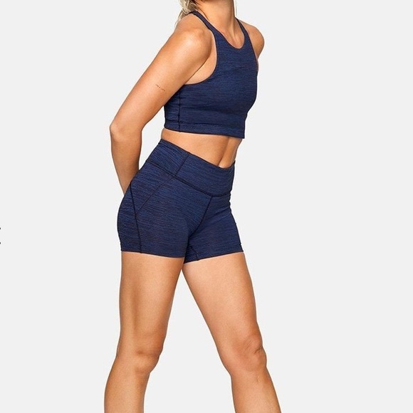 NWT Outdoor Voices techsweat shorts Baltic Blue - Picture 8 of 9